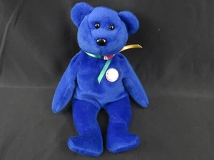 RARE Ty Beanie Baby - Clubby the Blue Bear (Official) - Picture 1 of 8