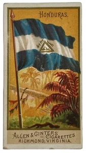 1887 N9 Allen & Ginter’s Flags Of All Nations Allen & Ginter Honduras Tobacco - Picture 1 of 3