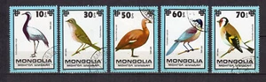 Mongolie 1978 air mail oiseaux 5 timbres oblitérés /TE5054 - Picture 1 of 1
