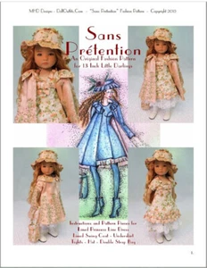 "Sans Prétention" Fashion Pattern for 13" Little Darlings - Picture 1 of 6