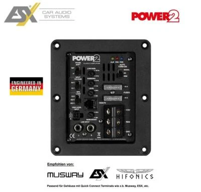 ESX POWER2 Mono Verstärker Class D Aktiv-Modul 4/2Ohm für Subwoofer Gehäuse 475W - Bild 1 von 4