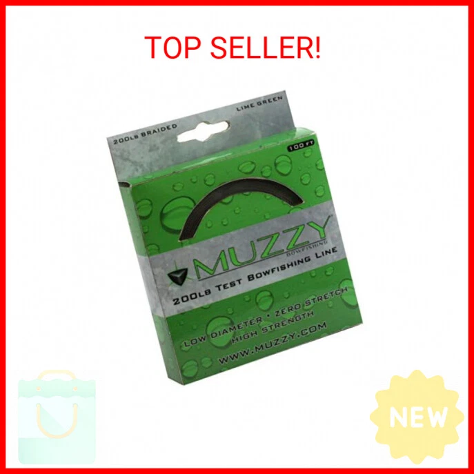 Línea de pesca con arco Muzzy 1078 verde lima 200 carrete trenzado 100' Foto 1 de 2