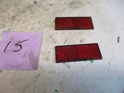 1981 John Deere Trailfire 440 Snowmobile Red Rear Tunnel Reflectors - Imagem 1 de 2