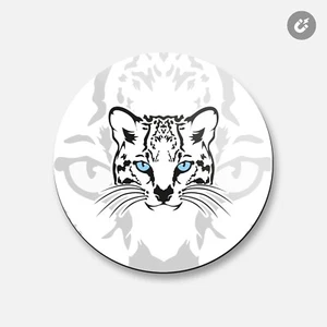 Ocelot Cat Face Animal | 4'' X 4'' Round Decorative Magnet - Picture 1 of 2