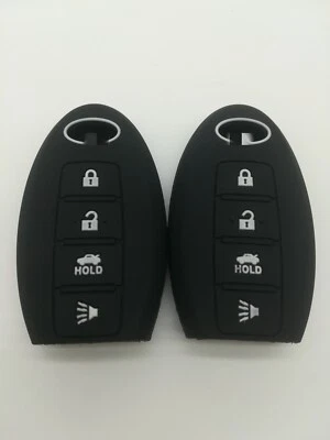 Cubierta de llave inteligente con mando a distancia negra 2 piezas para INFINITI EX35 FX35 FX50 M56 G35 G37 Foto 1 de 3