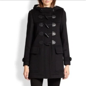 Burberry Brit Finsdale Wool Duffle Toggle Coat Size 4 - Picture 1 of 9