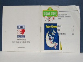 SESAME STREET 123 Manual - no game .... NES Nintendo