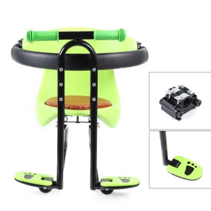 Green Bicycle Seat Child Bicycle Safety Chair Child Seat with Pedal 66lb New - Picture 1 of 16