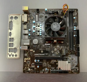 GIGABYTE A320M-A PRO MAX mATX DDR4 motherboard + AMD CPU + Heatsink - Picture 1 of 9
