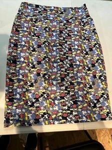 LulaRoe Plus Medium Mickey Mouse Print Cassie Pencil Skirt - Picture 1 of 6