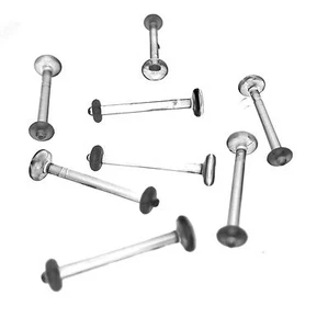 5 X Retenedores / OCULTADORES TRANSPARENTES para perforación de lengua 14g 1,6 mm - Imagen 1 de 3