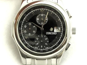 MEN'S CONCORD VENTU CHRONOGRAPH AUTOMATIC TACHYMETER WATCH 37 JEWEL SS BAND - Picture 1 of 10