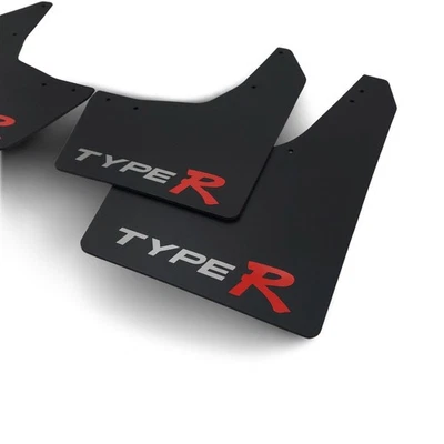 rallyflapz | Mud Flaps+Kit  Honda Civic Type R EP3 Black 3.2mm PVC*G TR Logo-BIG - Image 1 of 4