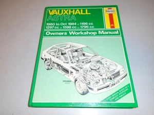 VAUXHALL ASTRA MK1 inc. 1.6SR & 1.8GTE HAYNES MANUAL 1980-1984 PETROL inc. INJ - Picture 1 of 3