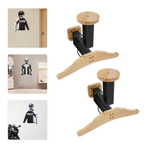 Confezione 2 Ganci Porta Casco Moto Bici Supporto Espositore US - Foto 1 di 22