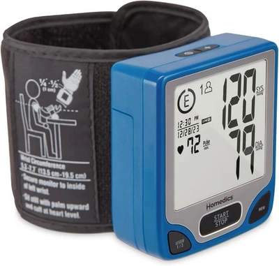 Monitor de presión arterial Homedics, máquina automática de presión arterial de muñeca  Foto 1 de 4