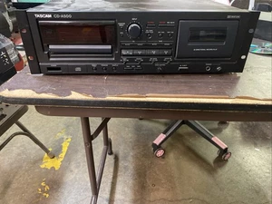 Tascam CD-A500 Professional CD/Cassette Player deck w/Rack Mount Ears - Picture 1 of 6