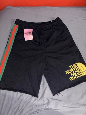 Limited: Gucci x The North Face Web Print Cotton Shorts - Rare and Stylish L - Image 1 of 2