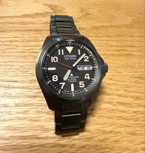 Citizen Promaster Land Eco Drive Titanium Watch AT6085 50E 20 Bar DLC - Picture 1 of 7