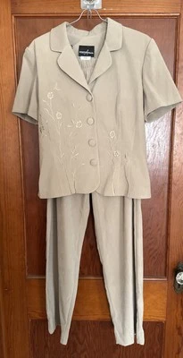 复古 Positive Attitude 女式 12 码两件套裤子套装 — 第 1/4 张图片