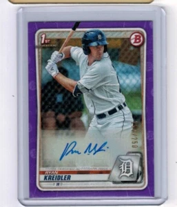 2020 Bowman Ryan Kreidler 1st Bowman Purple Paper Prospect Auto #'ed 157/250 - Picture 1 of 1
