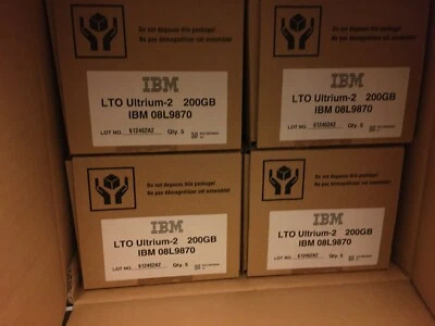 20 New IBM 08L9870 LTO-2 200/400GB ULTRIUM DATA TAPE Cartridges Factory sealed  - Image 1 of 4
