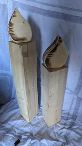 2 Kerzen aus altem Holz, Adventszeit, Weihnachten, eigene Herstellung - Bild 1 von 1