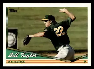 Bill Taylor 1994 Topps Traded Rookie Card #2T Oakland Athletics - Picture 1 of 2