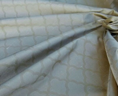 By Yd Scalamandre Bangalore CHAMPAGNE 100% Silk Damask Fish Scale MSRP 148USD/Y  - Image 1 of 4