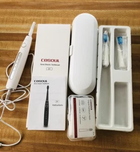 Cosoul Sonic Electric Toothbrush USB Cable Rechargeable with 6 Brush Heads - Picture 1 of 7