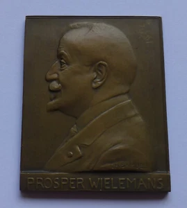 Bélgica, placa de Prosper Wielemans 1911 - Imagen 1 de 4