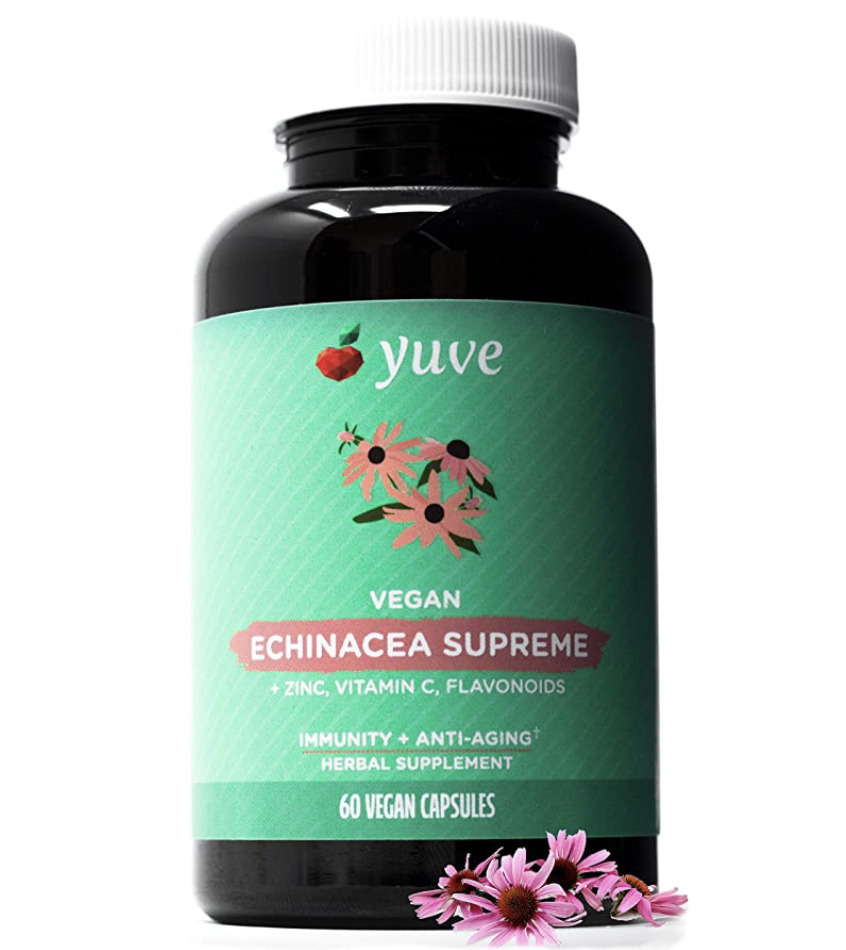Echinacea Supreme 850 mg + Zinc, Vitamin C & Bio Flavonoids Extract - Herbal & N
