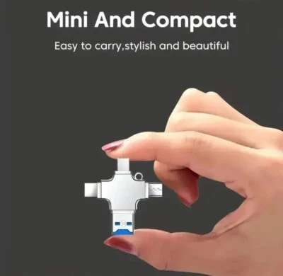 4 In 1 Memory Micro SD Card Reader For IPhone Ipad Android Mac PC Camera Type C - Image 1 of 4