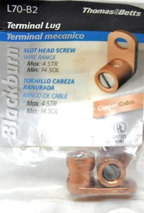 (2) Conector de terminal de cobre Thomas & Betts L70-B2 - Imagen 1 de 1