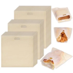 24PCS Reusable Sandwich Bags Grilled Cheese Toaster Bags Heat Resistant Oven ... - Picture 1 of 6