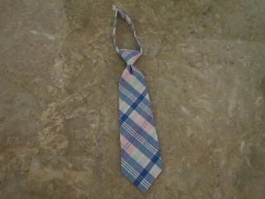 Janie and Jack blue and pink plaid tie for boys - Picture 1 of 4