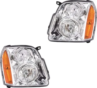 Headlights For 2007-2013 GMC Yukon Left Right Pair Halogen Except Denali Foto 1 de 4
