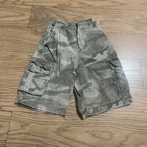 Y2K 2000s Faded Glory Camo Cargo Kids Shorts Size Boys Youth 10 - Picture 1 of 4