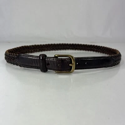 Lands' End Brown Braided Belt - Women's Size 28/70 - Image 1 of 4