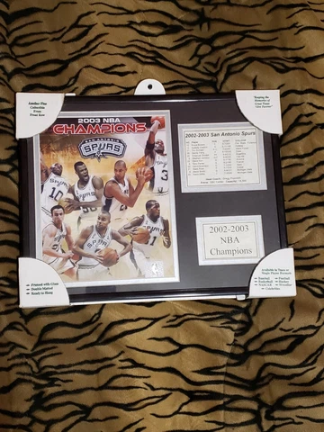 Vtg 2003 NIB San Antonio Spurs Championship NBA Plaque Duncan Robinson Cover