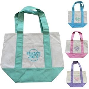 Bolso de Compras Trader Joe's Bolso Bordado de Lona Mini Bolso Pastel 2025 NUEVO - Imagen 1 de 29