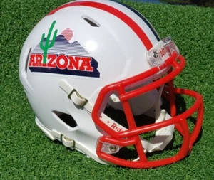 ARIZONA WILDCATS (WHITE) NEW FOR 2024 CACTUS LOGO FOOTBALL MINI HELMET - Picture 1 of 1