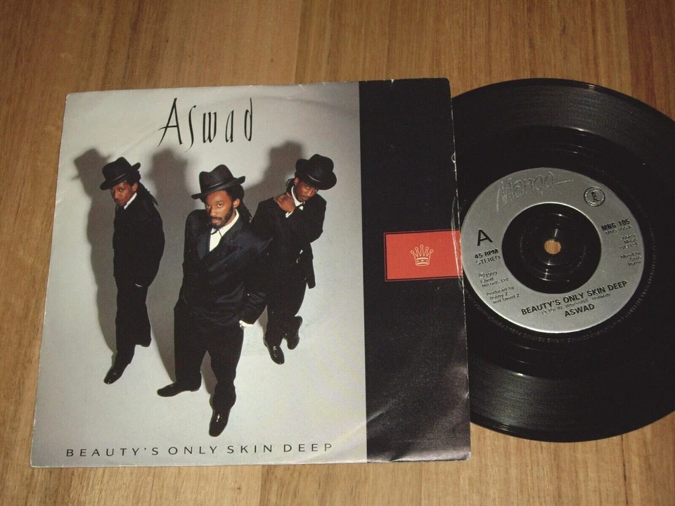ASWAD  *7'' 45 ' BEAUTY'S ONLY SKIN DEEP ' 1989 VGC - Image 1 of 2