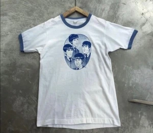 Vintage 60s-70s The Beatles Get Back To New Haven Ringer T Shirt - Picture 1 of 8