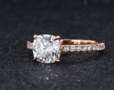 2.50 Ct Cushion Cut Moissanite Engagement Ring,Women Solitaire Ring,Wedding Ring