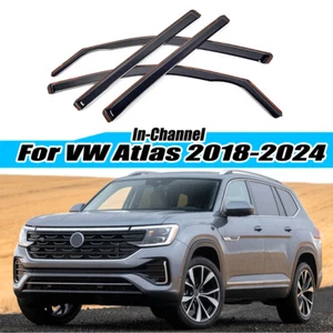 In-Channel For VW Atlas 2018-2024 Weather Shield Wind Deflector Side Vent Visor - Picture 1 of 7