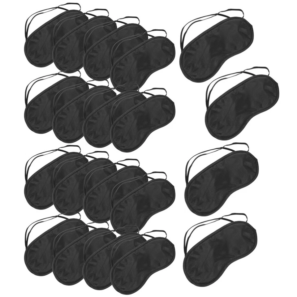 20 Pieces Sleeping Eye Mask Disposable Eye Shade Cover Elastic Band Blindfolds - Image 1 of 4