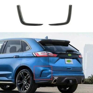 ABS Carbon Fiber Rear Fog Light Lamp Strip Trim 2PCS Fit For Ford Edge 2019-2021 - Picture 1 of 8
