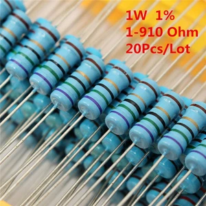 20Pcs 1W 1 Watt Metal Film Resistor ±1% 56 120 150 180 430 470 680 1-910 Ω Ohm - Picture 1 of 2