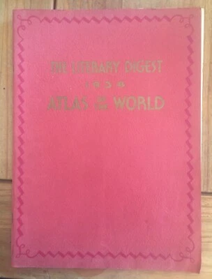 THE LITERARY DIGEST 1934 ATLAS OF THE WORLD! Free Shipping! - Image 1 of 4